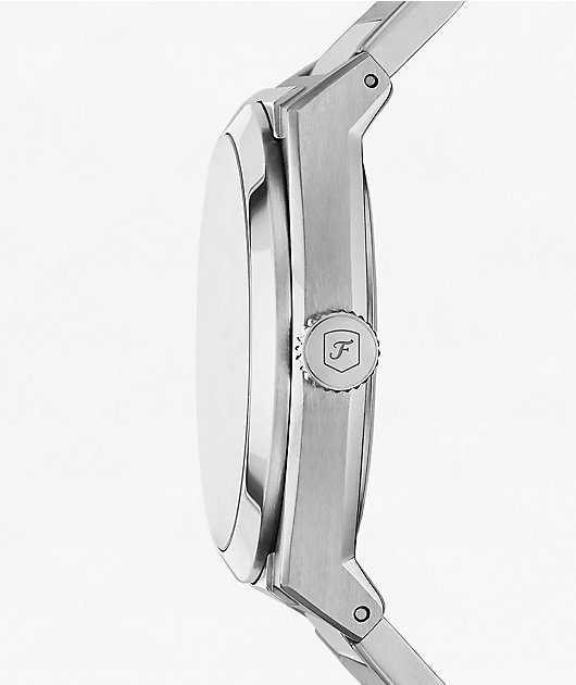 Fossil Everett Silver & Navy Analog Watch