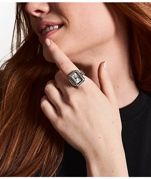 Fossil Raquel Silver Analog Ring Watch