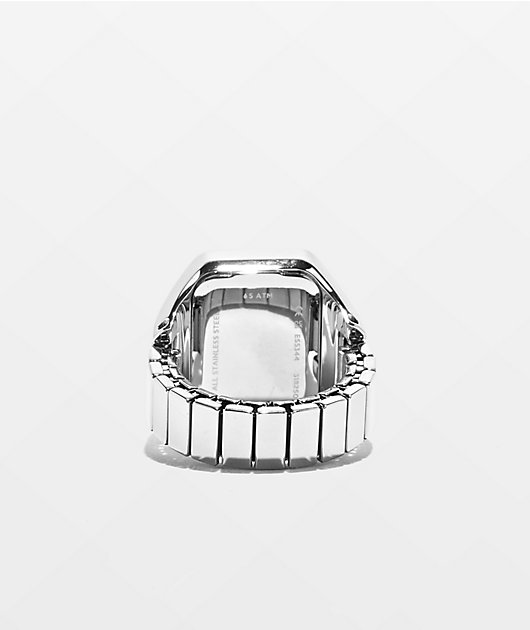 Fossil Raquel Silver Analog Watch Ring