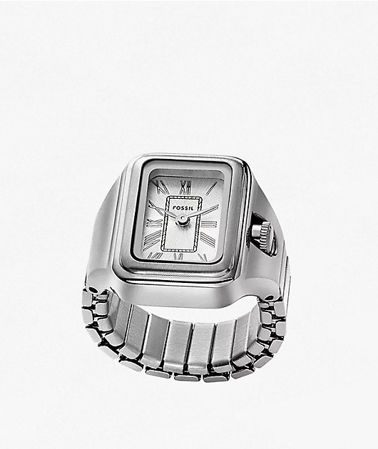 Fossil Raquel Silver Analog Watch Ring