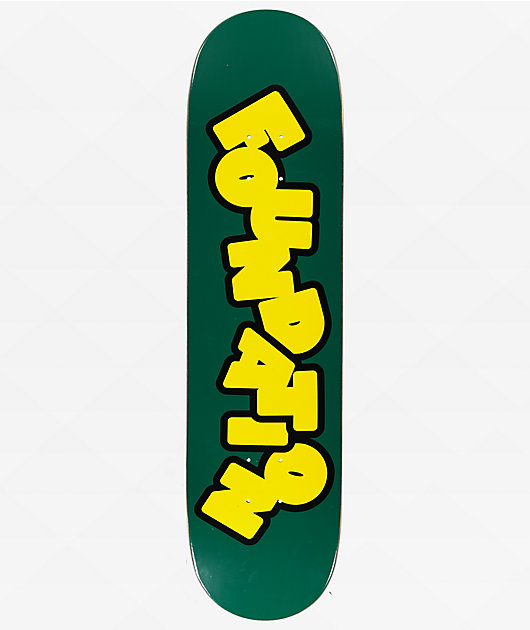 Foundation Block Green 8.0" Skateboard Deck