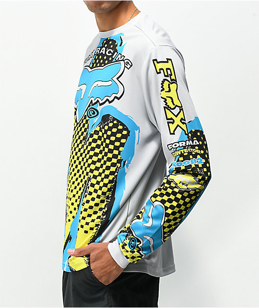 Fox Brushed Light Grey Long Sleeve Jersey