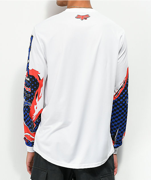 Hick Evolve rigdom Fox Brushed White Long Sleeve Jersey