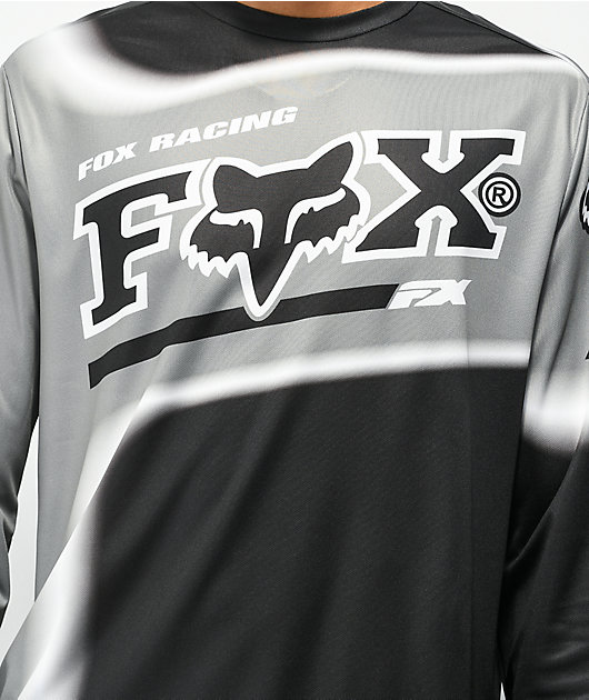 Fox Powerband Grey & Black Long Sleeve Jersey