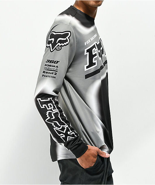 Fox Powerband Grey & Black Long Sleeve Jersey | Zumiez