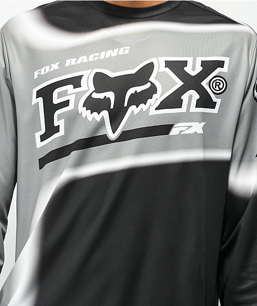 Fox Powerband Grey & Black Long Sleeve Jersey | Zumiez