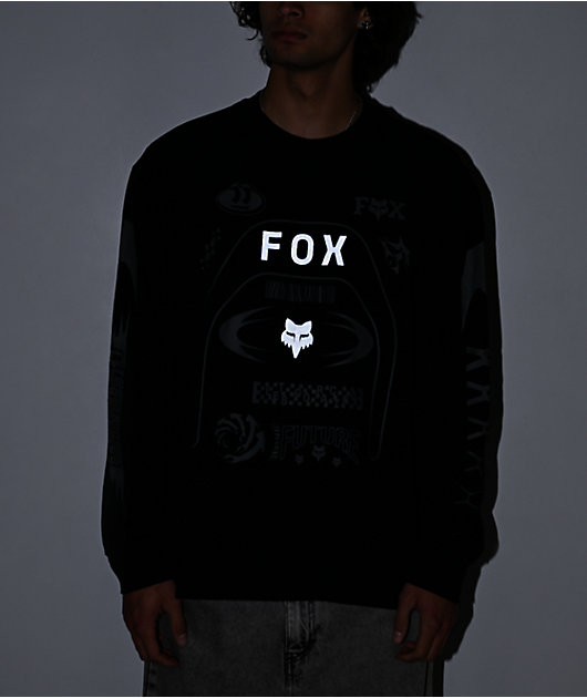 Fox Racing Image Cosmo Black Oversized Long Sleeve T-Shirt | Zumiez