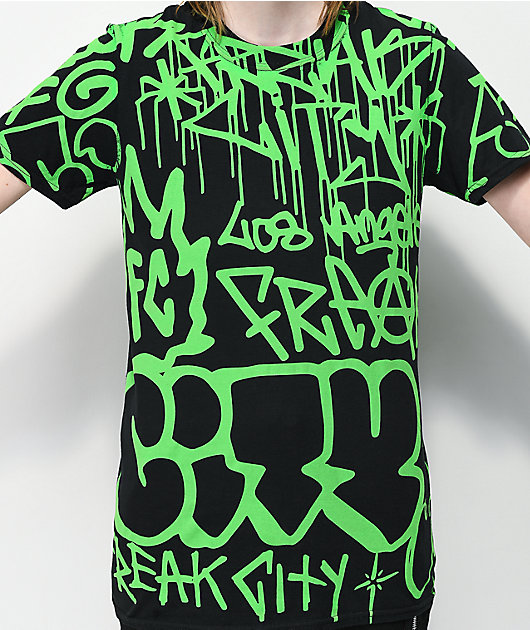 black graffiti shirt