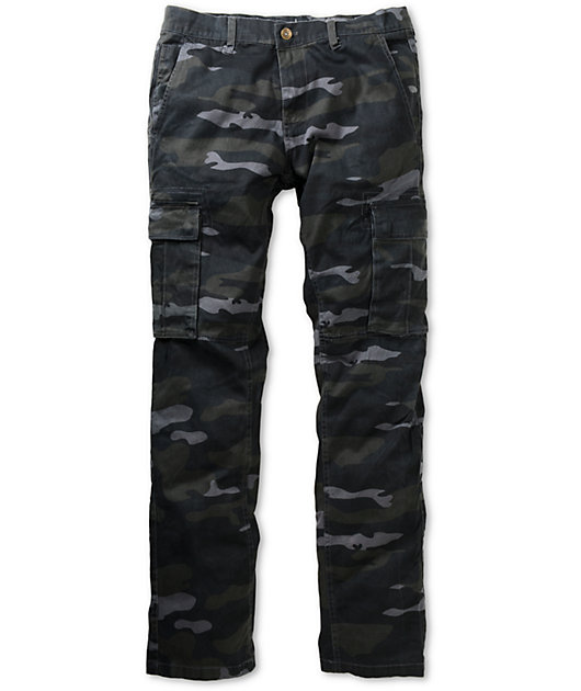 black camouflage jeans