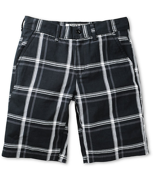 plaid chino shorts