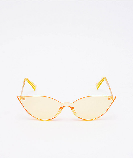 Freebird Clear Yellow Cat-Eye Sunglasses