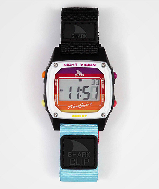 Freestyle Shark Classic Clip Rainbow Licorice reloj digital