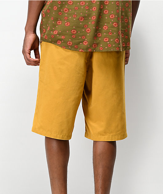 Freeworld Discord Dark Yellow Chino Shorts