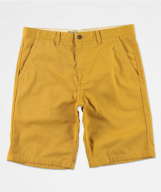 Freeworld Discord Dark Yellow Chino Shorts