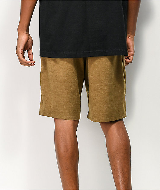 Freeworld Glassy Light Tobacco Hybrid Board Shorts