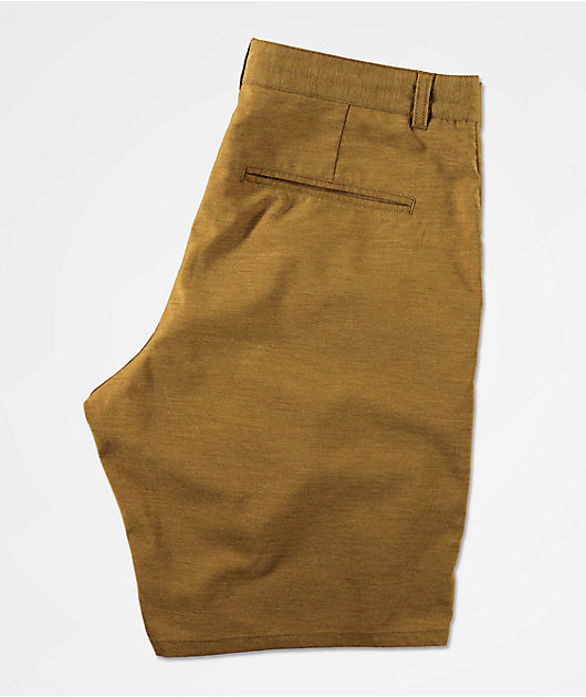 Freeworld Glassy Light Tobacco Hybrid Board Shorts