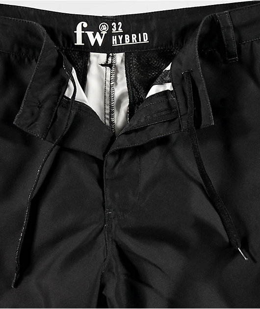 Freeworld Glazed Black Hybrid Shorts