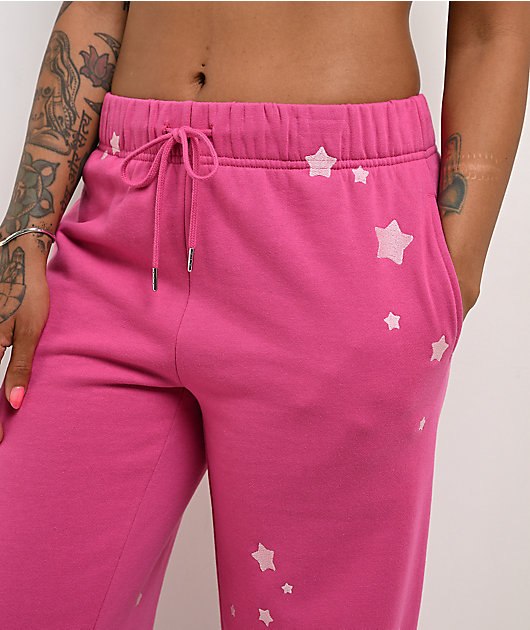Freeworld Issa Star Pink Relaxed Sweatpants