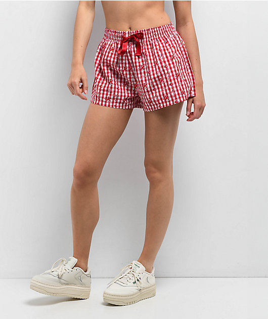 Freeworld Lyra Red Gingham Boxer Shorts