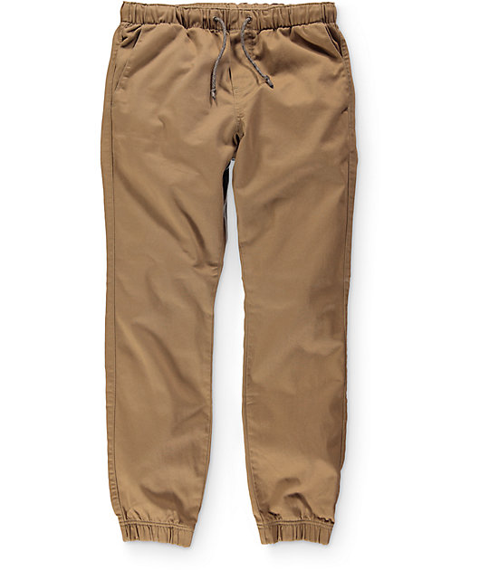 black khaki jogger pants