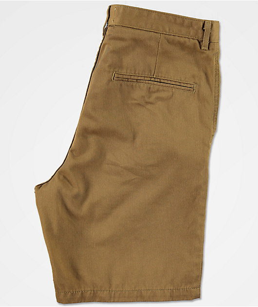 Freeworld Walker Dark Khaki Chino Shorts
