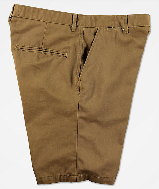 Freeworld Walker Dark Khaki Chino Shorts