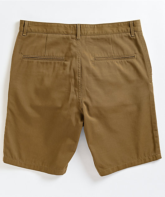 Freeworld Walker Dark Khaki Chino Shorts