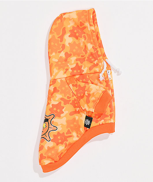 Fresh Pawz x Glo Gang Orange Yellow Camo Pet Zip Hoodie Zumiez