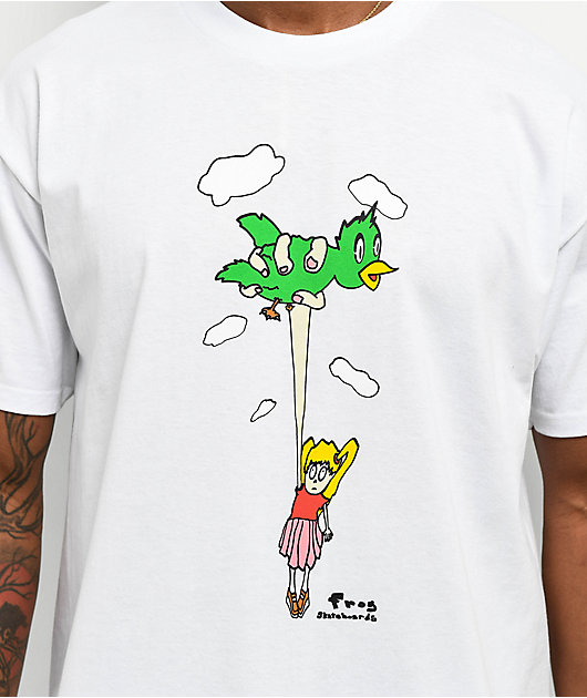 Frog Bird Girl White T-Shirt