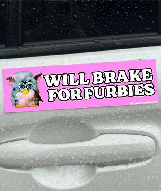 Frog Mustard Brake For Furbies Bumper Sticker