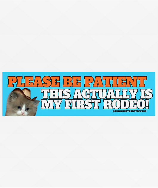Frog Mustard First Rodeo Sticker