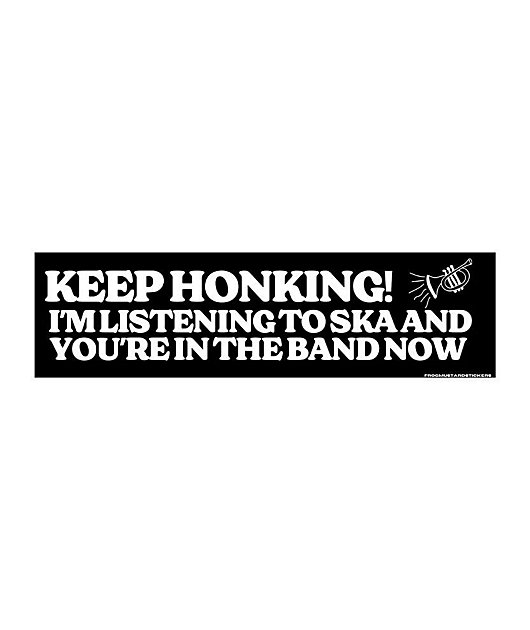 Frog Mustard Keep Honking I'm Listening To Ska Sticker | Zumiez