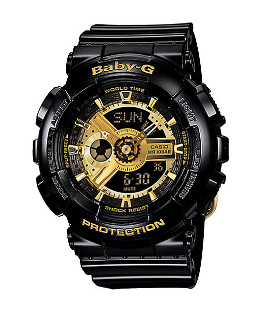baby g shock black gold