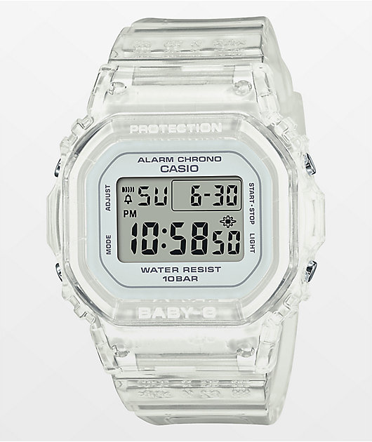 G-Shock BGD-565S-7 Clear & White Digital Watch | Zumiez