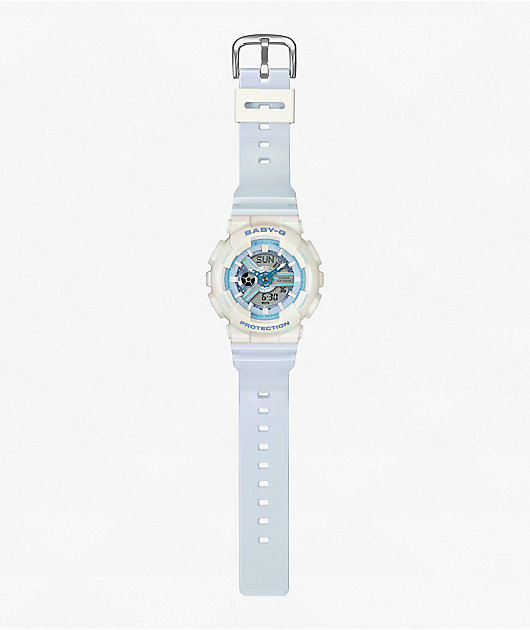 G-Shock Baby-G BA-110PD-2ACR White & Light Blue Analog & Digital Watch
