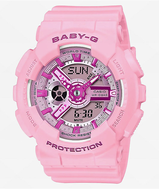 G-Shock Baby-G BA110YK-4A Pink Analog & Digital Watch | Zumiez G-Shock Baby-G BA110YK-4A Pink Analog & Digital Watch | Zumiez