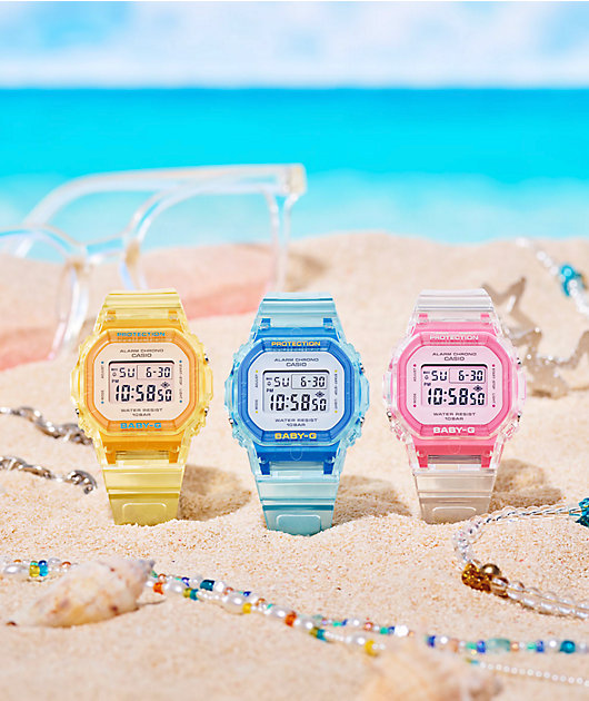 Baby g watch light blue best sale