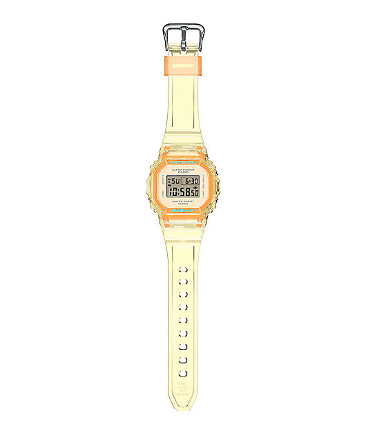 G Shock Baby G BGD565SJ 9 Transparent Orange Digital Watch Zumiez