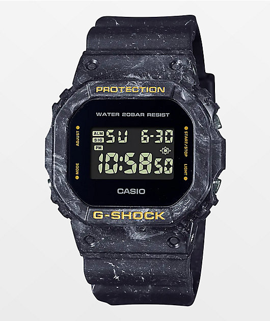 G-Shock DW5600 Black Marble Watch | Zumiez