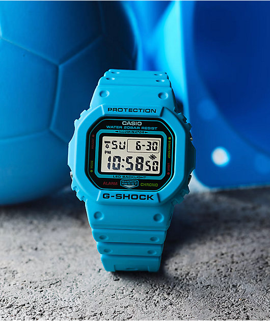 G Shock DW5600EP 2 Blue Digital Watch