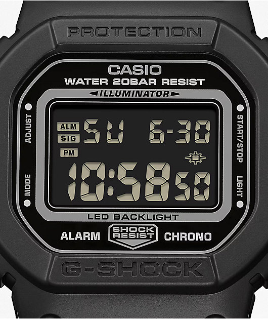 カシオ　DW5600MNC G-Shock DW5600MNC-1 Square Black & Grey Digital Watch | Zumiez
