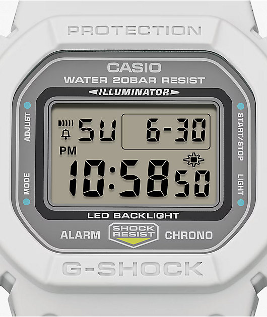 G-Shock DW5600MNC-7A8 Square White, Grey & Yellow Digital Watch