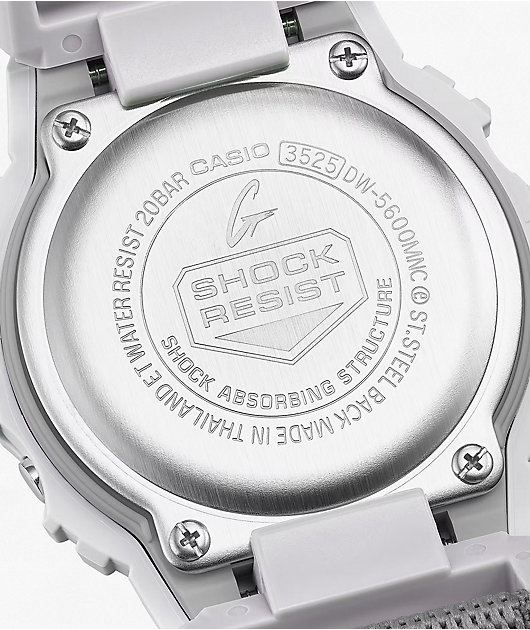 G-Shock DW5600MNC-7A8 Square White, Grey & Yellow Digital Watch