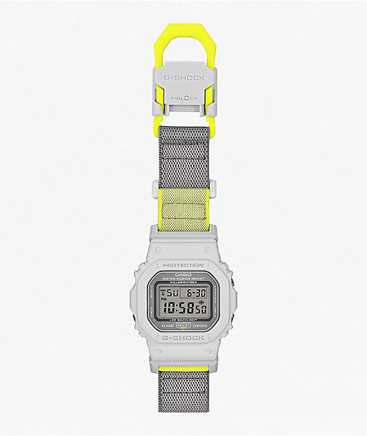 G-Shock DW5600MNC-7A8 Square White, Grey & Yellow Digital Watch