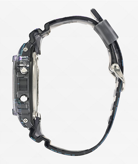 G-Shock DW5600NN-1 Reloj digital transparente verde azulado y morado
