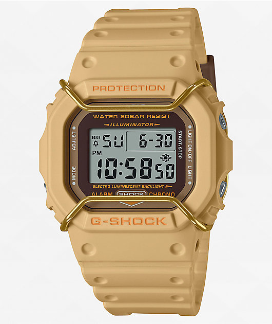 G-Shock DW5600PT-5 Mustard & Gold Digital Watch | Zumiez