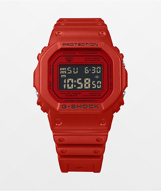 G-Shock DW5600RRB-4 Red Digital Watch | Zumiez