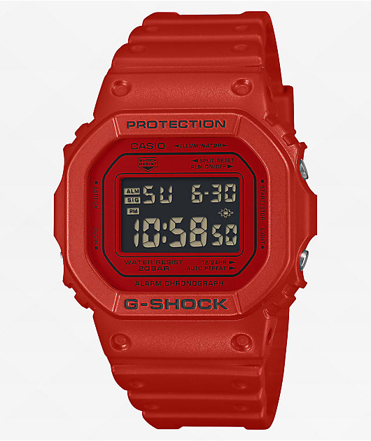 G-Shock DW5600RRB-4 Red Digital Watch | Zumiez