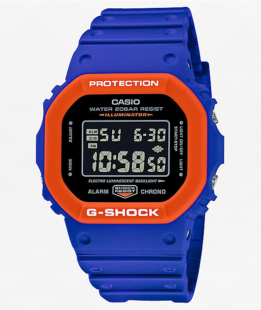 G-Shock DW5610SC-2 Blue & Orange Watch | Zumiez