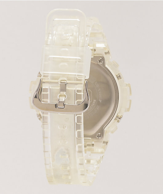 G Shock Dw6900 25th Anniversary Transparent White Digital Watch Zumiez